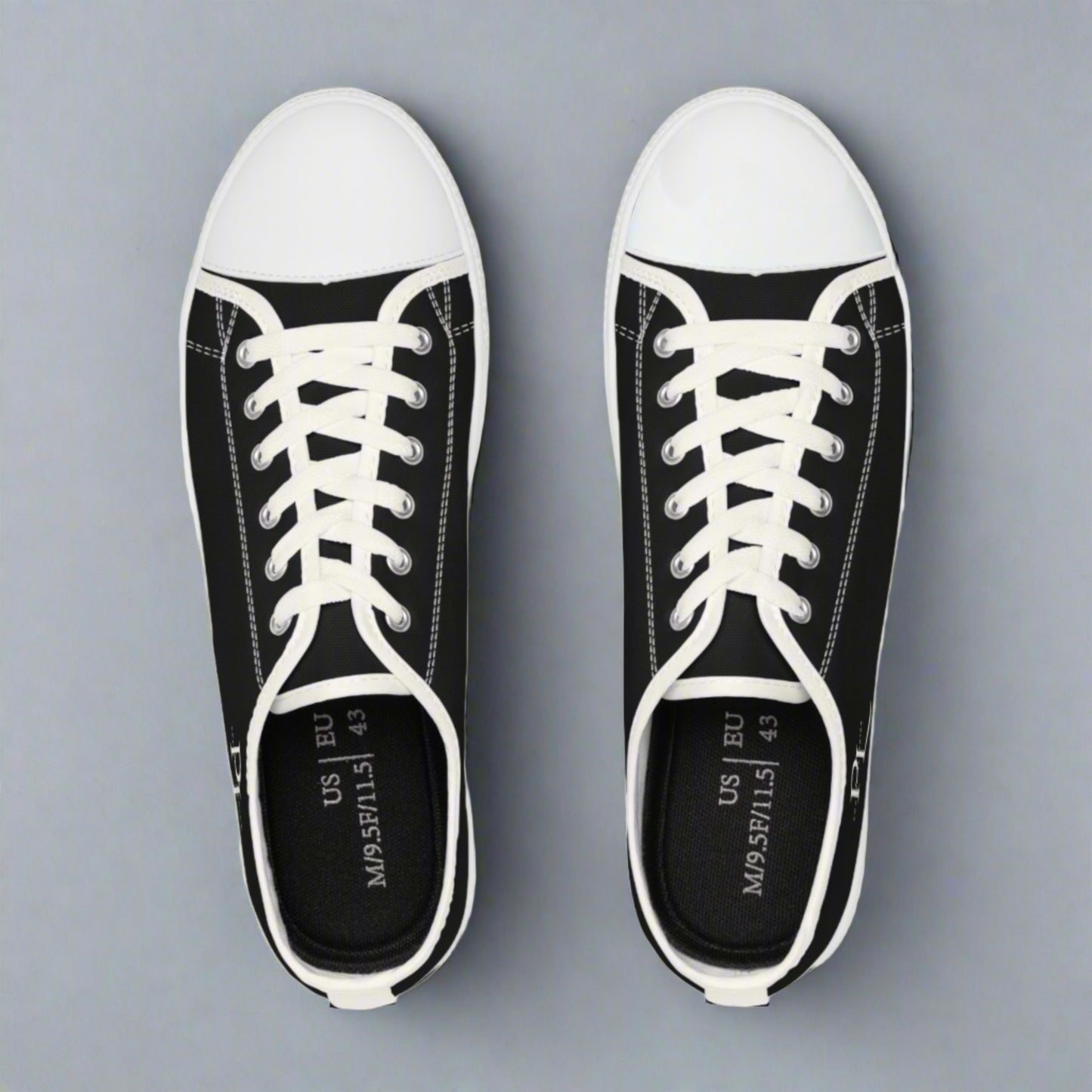 Monochrome Elegance Sneakers - Black